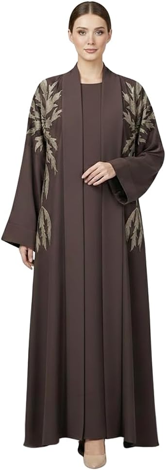 Elegant Embroidered Abaya Set