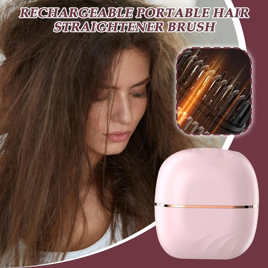 Mini Hair Straightening Comb Wireless Charging Portable Multifunctional Hair Care Not Hurt Hair Styling Comb Hair Straightener